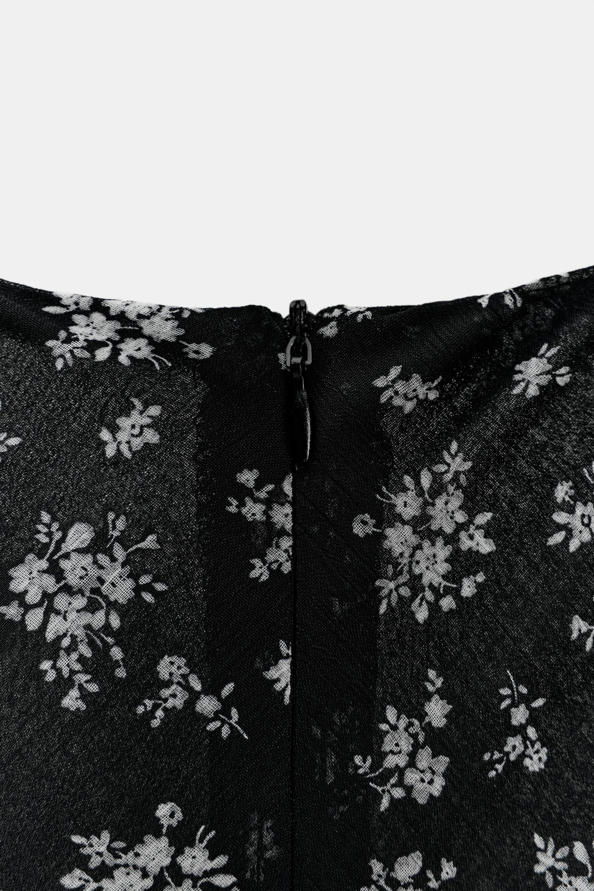 RUFFLED FLORAL PRINT DRESS